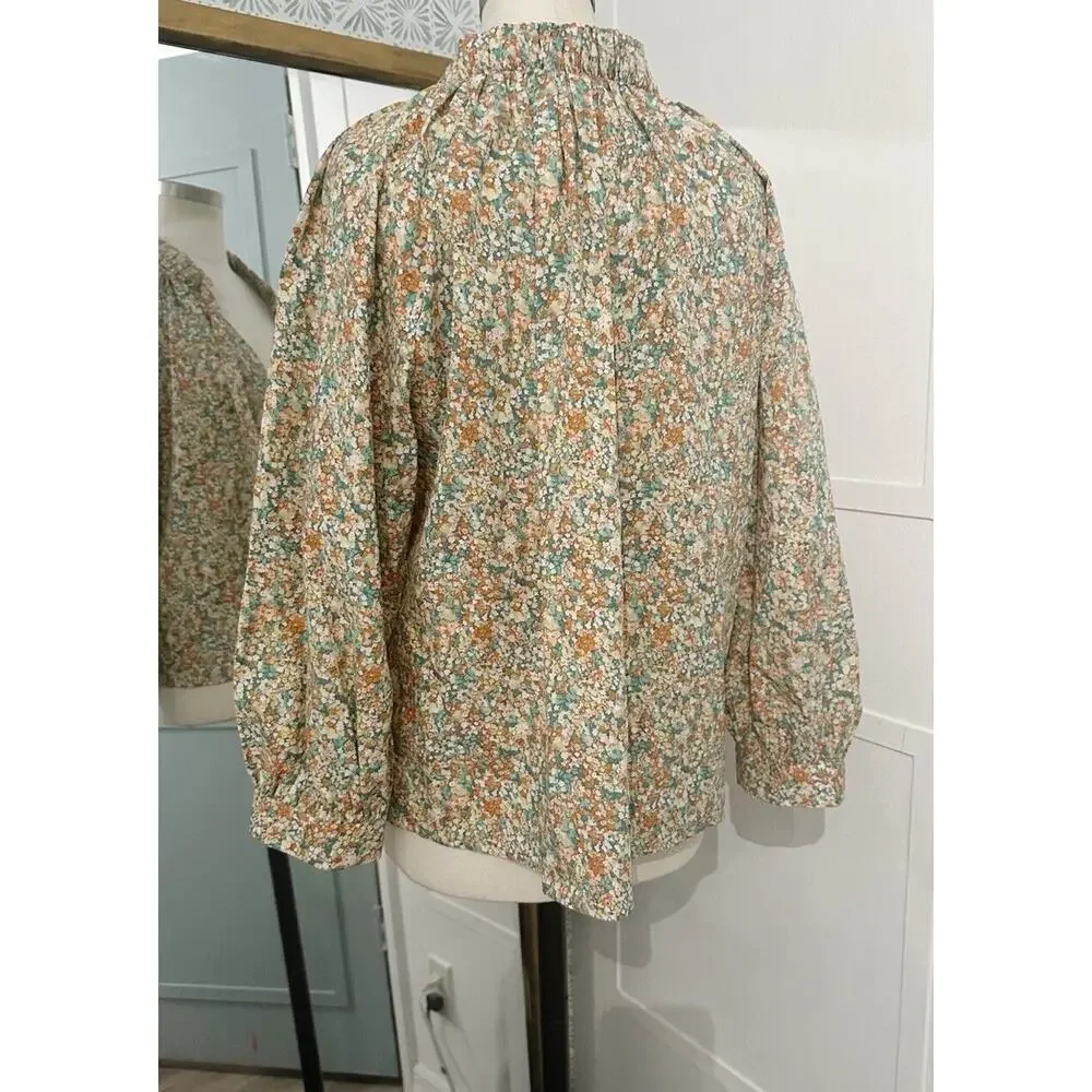 RAILS Amal Floral Blouse Small Long Sleeve Multi Top - Picture 7 of 13